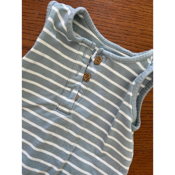 Little Planet By Carters- Striped Romper- Size 12M- Organic - Picture 2 of 5